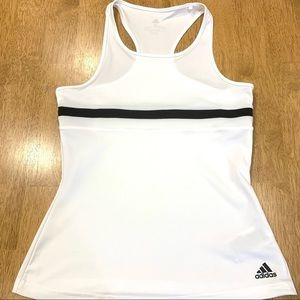Adidas White & Black Athletic Tank Top‎ S